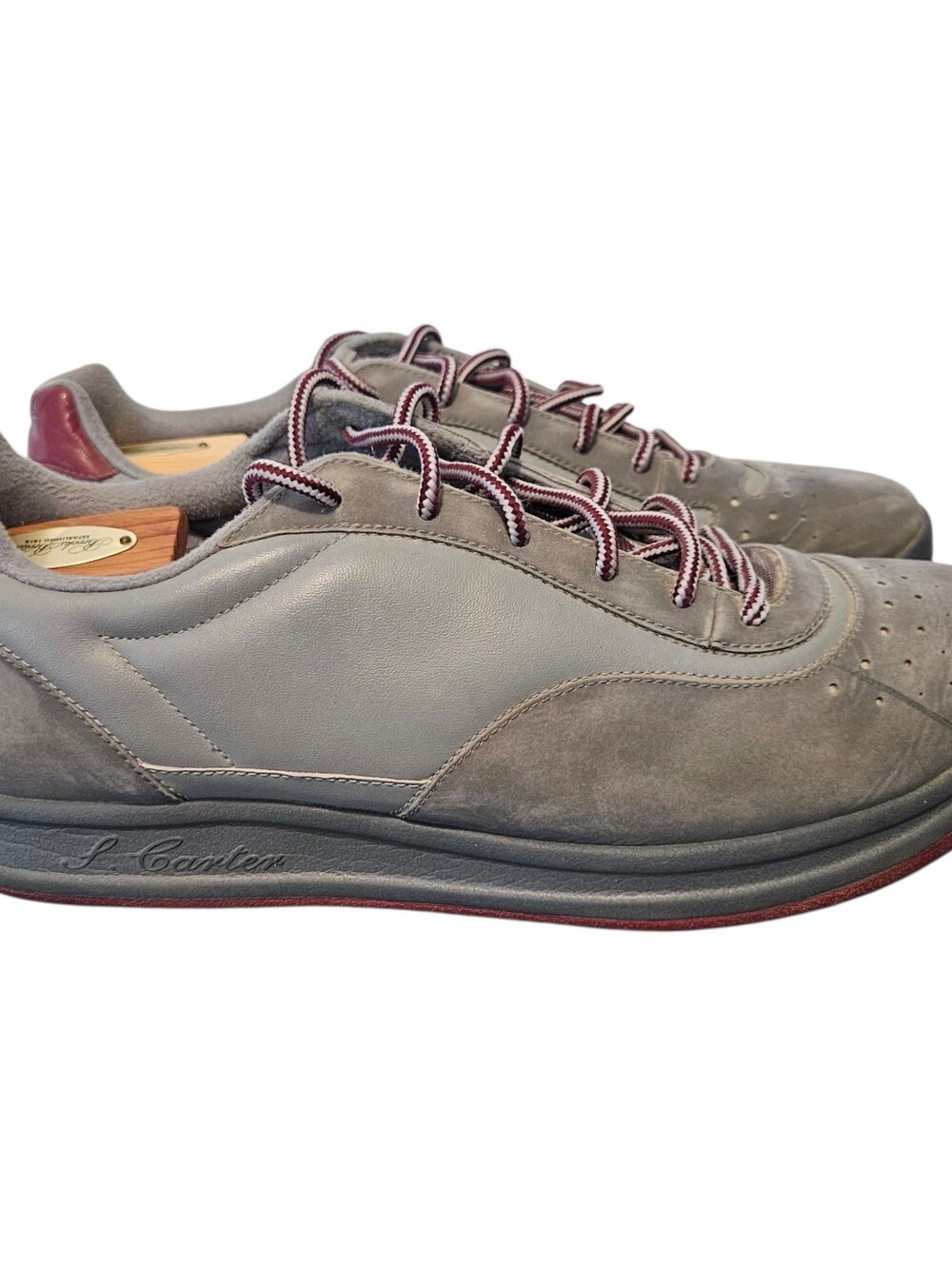 Reebok S. Carter II Grey Leather/ Suede Rare‎ Vintage Mens Shoes Size 13